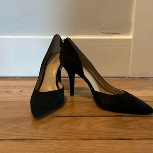 Suede MK black heels